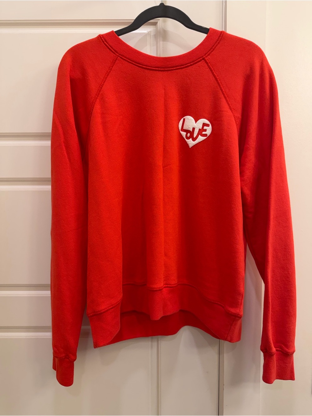 Spiritual Gangster Women’s Red 'Love' Heart Crewneck Sweatshirt